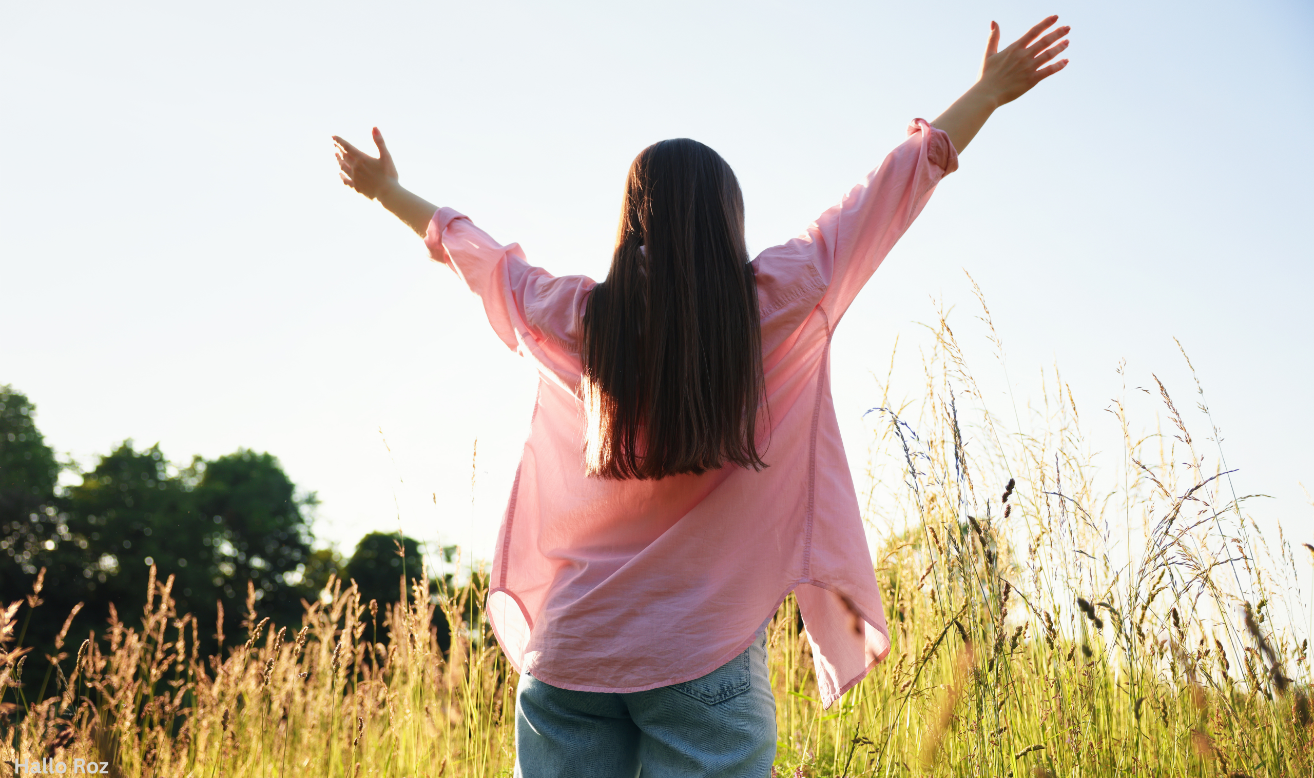 relaxed woman enjoying simple free time outdoors, calm lifestyle moment
