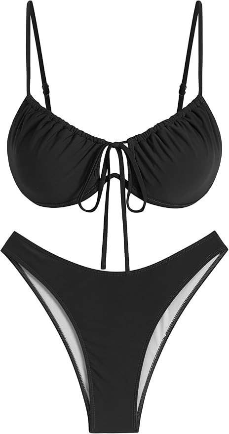 Women's underwire bikini with flattering fit and elegant design for summer beach style